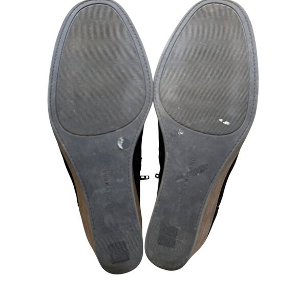 Lucky Brand Zollie Almond Toe Pull On Leather Booties Black Size 10M, Leather - Picture 6 of 9